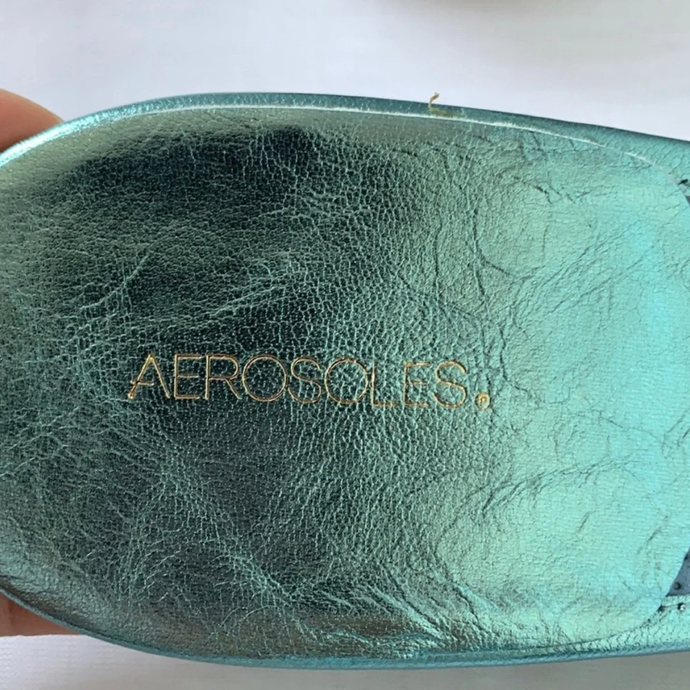 Aerosoles Slip on Sandals Teal Size 11 - Picture 6 of 8